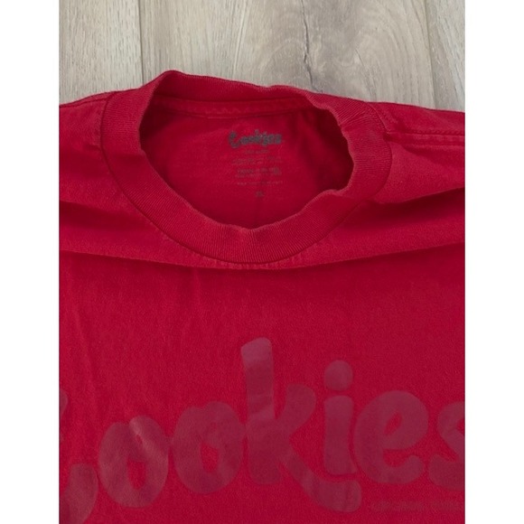 Cookies Red T-Shirt Men's Graphic Tee Short Sleeve Casual Top XL - Picture 3 of 3